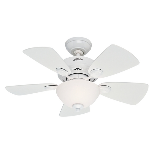 Hunter Fan Company Hunter Fan Company Watson Snow White Ceiling Fan with Light 52089