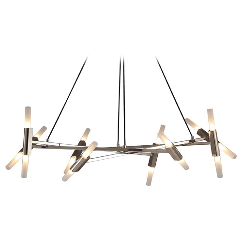 Manhattan Ave. 54-Inch Polished Nickel LED Linear Chandelier by Avenue Lighting
