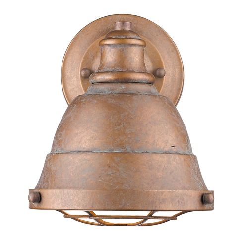 Golden Lighting Bartlett Wall Sconce in Copper Patina by Golden Lighting 7312-BA1CP