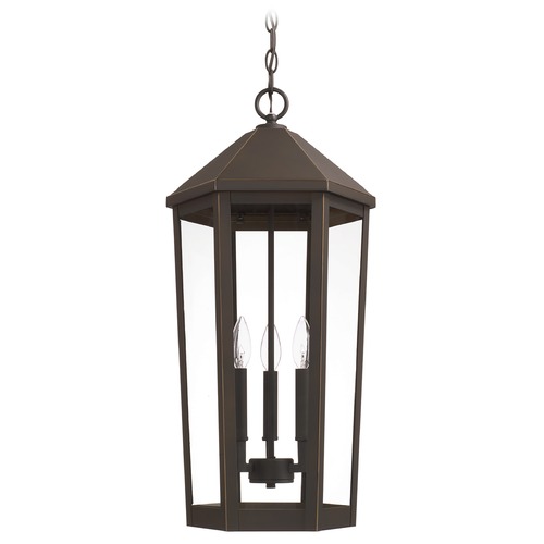 Ellsworth Outdoor Hanging Light in Oiled Bronze by Capital Lighting