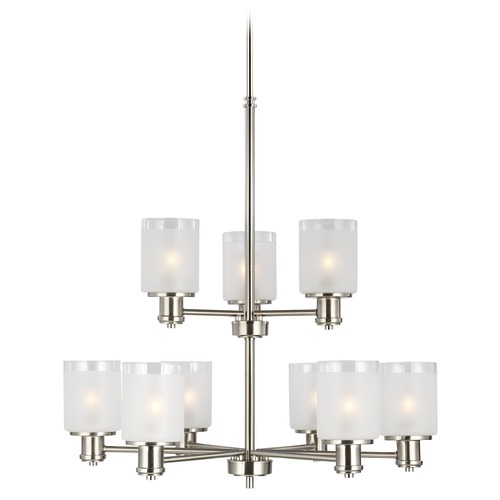 Generation Lighting Norwood Brushed Nickel Chandelier by Generation Lighting 3139809-962