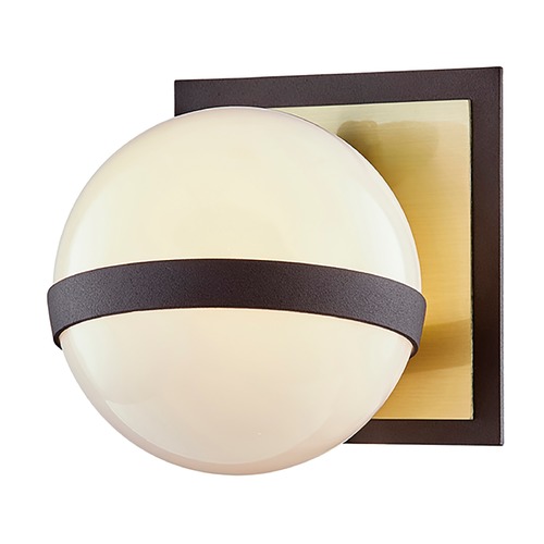 Troy Lighting Ace Wall Sconce in Textured Bronze & Brushed Brass by Troy Lighting B7471