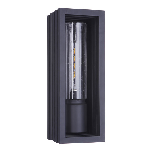 Carmel Textured Black Outdoor Wall Light by Craftmade Lighting