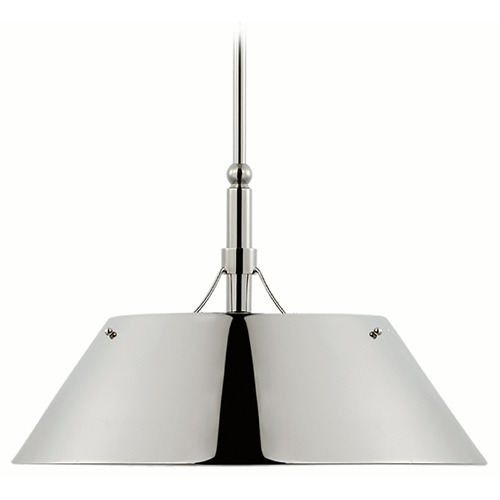 Visual Comfort Signature Collection Thomas OBrien Turlington Pendant in Nickel by Visual Comfort Signature TOB5724PN-PN