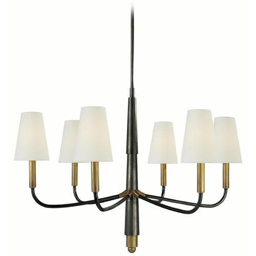 Visual Comfort Signature Collection Thomas O'brien Farlane Bronze & Antique Brass Chandelier