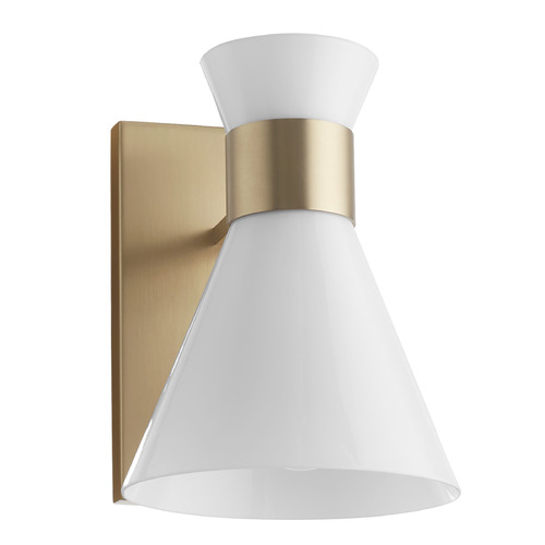 Beldar Aged Brass Sconce by Quorum Lighting