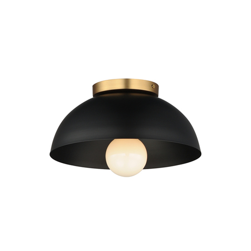 Thelonious 12-Inch Flush Mount in Black & Brass by Maxim Lighting