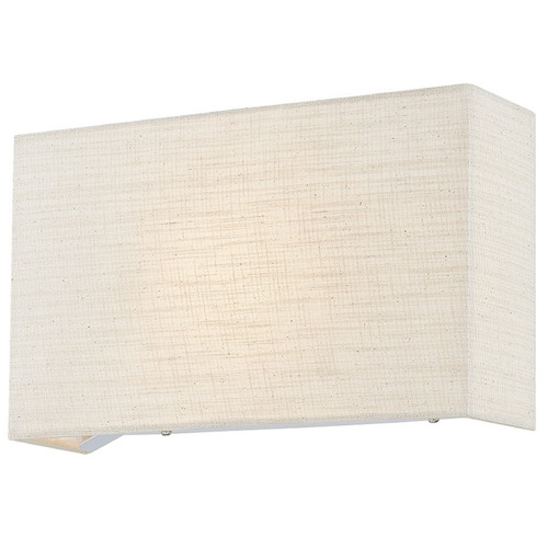 Justice Design ADA Rectangle Fabric Wall Sconce Cream