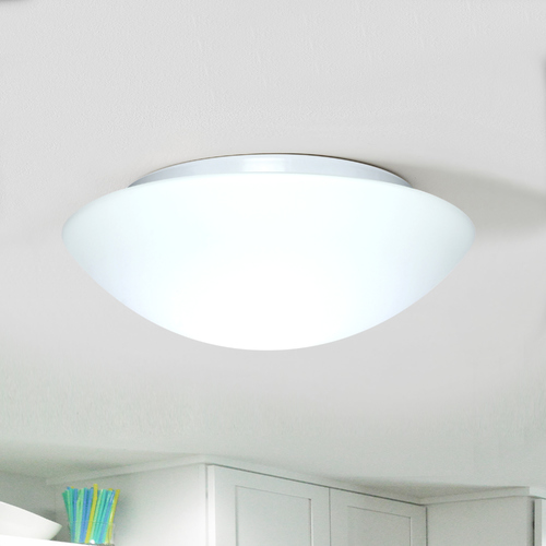 Flushmount Light White Glass by Besa Lighting