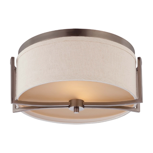 Modern Flush Mounts in Hazel Bronze by Nuvo Lighting