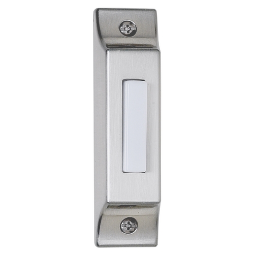 Builder Surface Mount Doorbell Button in Polished Pewter by Craftmade Lighting