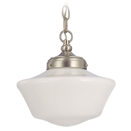10-Inch Schoolhouse Mini-Pendant Light with Chain
