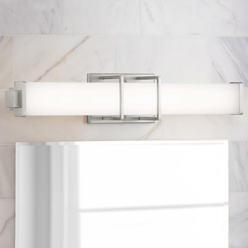 Progress Lighting Phase 2.2 LED Brushed Nickel Bathroom Light 3000K by Progress Lighting P300211-009-30