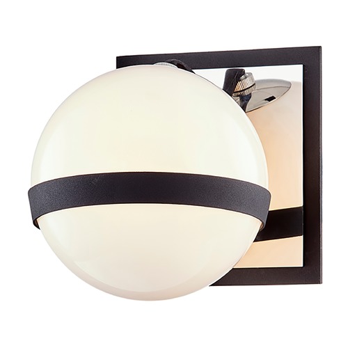 Troy Lighting Ace Wall Sconce in Carbide Black & Polished Nickel by Troy Lighting B7481