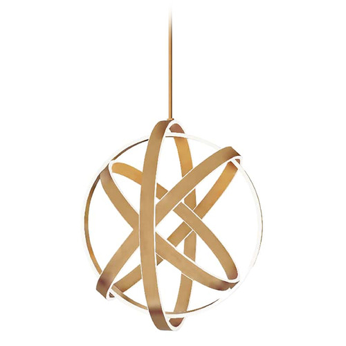 Modern Forms by WAC Lighting Kinetic Aged Brass LED Pendant by Modern Forms PD-61728-AB
