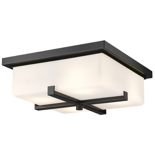 Z-Lite Sana Outdoor Flush Mount in Black by Z-Lite 593F-BK