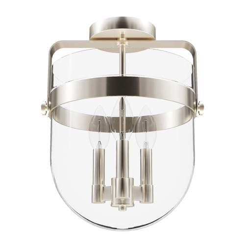 Hunter Fan Company Karloff Brushed Nickel Semi-Flushmount Light