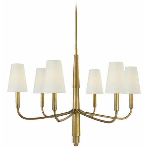 Visual Comfort Signature Collection Visual Comfort Signature Collection Thomas O'brien Farlane Hand-Rubbed Antique Brass Chandelier TOB5018HAB-L