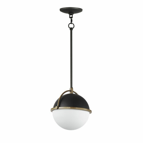 Duke Pendant in Black & Weathered Brass by Maxim Lighting