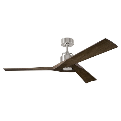 Visual Comfort Fan Collection Visual Comfort Fan Collection Alma 52 Smart Brushed Steel Ceiling Fan Without Light 3ALMSM52BS