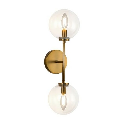 Cassia 2-Light Wall Sconce in Aged Gold by Alora Lighting