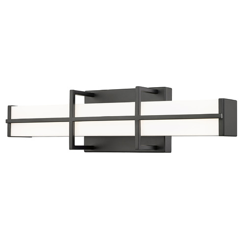 Z-Lite Harrison Matte Black LED Vertical Bathroom Light