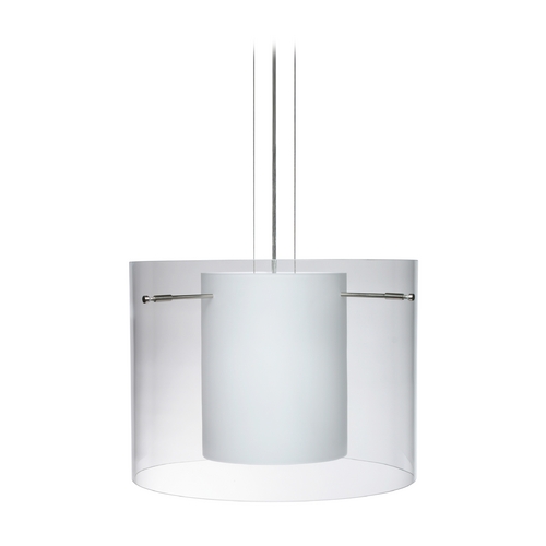 Besa Lighting Modern Pendant Light Satin Nickel by Besa Lighting 1KG-C00707-SN