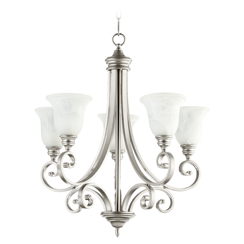 Quorum Lighting Bryant Classic Nickel Chandelier by Quorum Lighting 6154-5-64