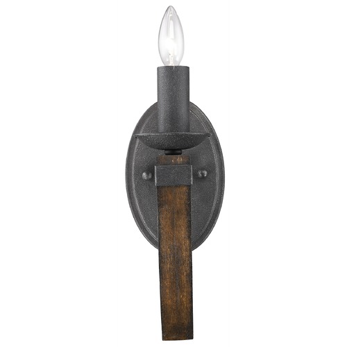 Golden Lighting Madera Black Iron Sconce by Golden Lighting 1821-1W BI