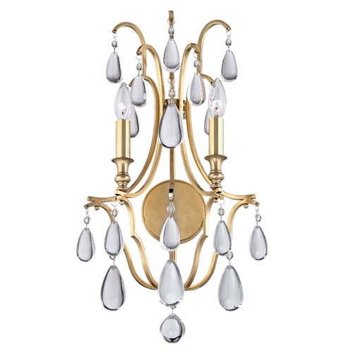 Hudson Valley Lighting Crawford Aged Brass Sconce by Hudson Valley Lighting 9302-AGB