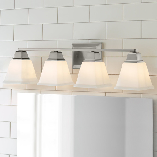Clifton Heights Brushed Nickel 4-Light Bathroom Light by Progress Lighting