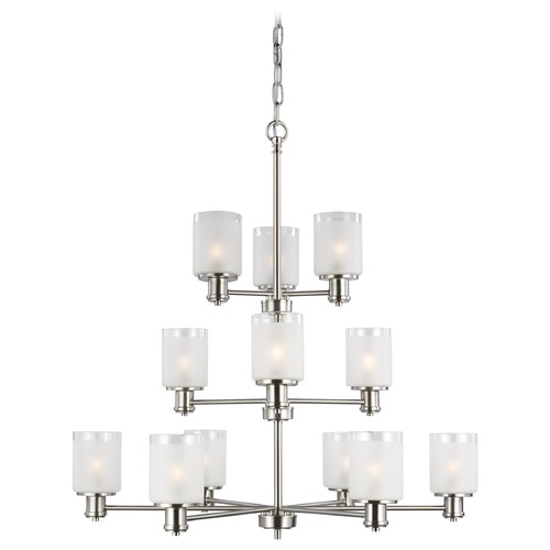 Generation Lighting Norwood Brushed Nickel Chandelier by Generation Lighting 3139812-962