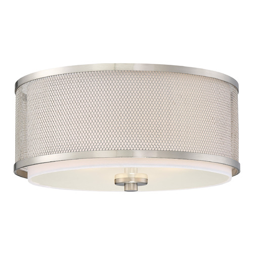 14.75-Inch Flush Mount in Brushed Nickel by Meridian