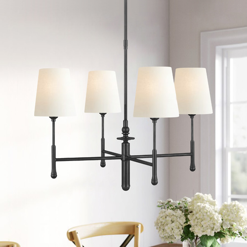 Thomas OBrien 26-Inch Capri Aged Iron Chandelier by Visual Comfort Studio