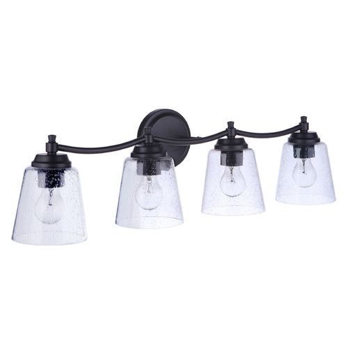 Tyler Flat Black Bathroom Light by Craftmade Lighting