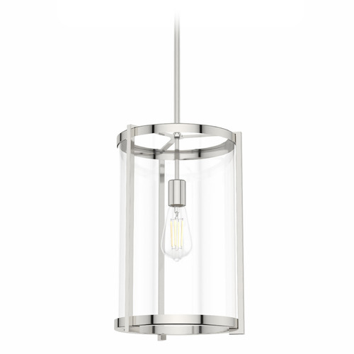 Hunter Fan Company Astwood Polished Nickel Pendant Light with Cylindrical Shade