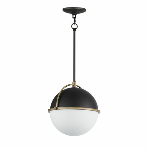 Duke Pendant in Black & Weathered Brass by Maxim Lighting