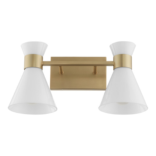 Quorum Lighting Beldar Aged Brass Bathroom Light by Quorum Lighting 5119-2-80