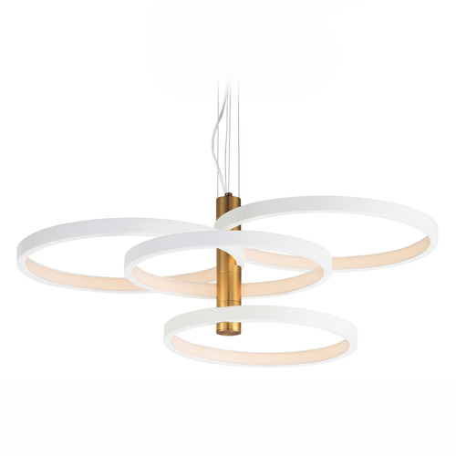 ET2 Lighting Et2 Hoopla White & Gold LED Pendant Light E24326-WTGLD
