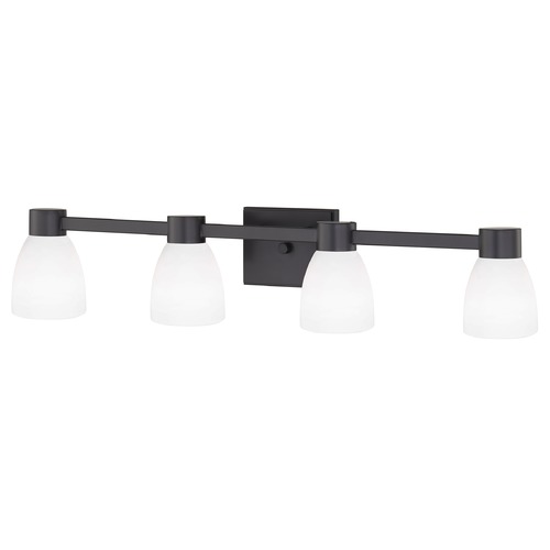 Design Classics Lighting Design Classics Vashon Matte Black Bathroom Light 2104-07 GL1028MB