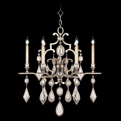 Fine Art Lamps Fine Art Lamps Encased Gems Vintage Silver Leaf Crystal Chandelier 729440-3ST