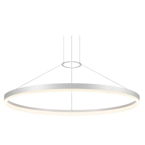 Corona Bright Satin Aluminum LED Pendant by Sonneman Lighting