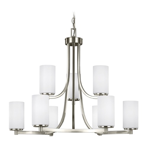 Hettinger Brushed Nickel Chandelier by Generation Lighting