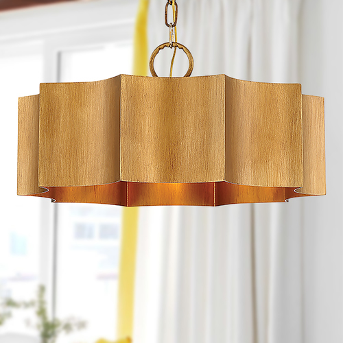 Savoy House Shelby Gold Patina Pendant with Metal Shade