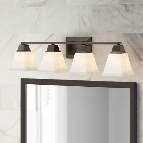 Clifton Heights Antique Bronze 4-Light Bathroom Light by Progress Lighting