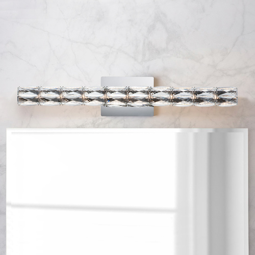 Zephyr 30-Inch LED Vanity Light in Polished Chrome by ET2 Lighting