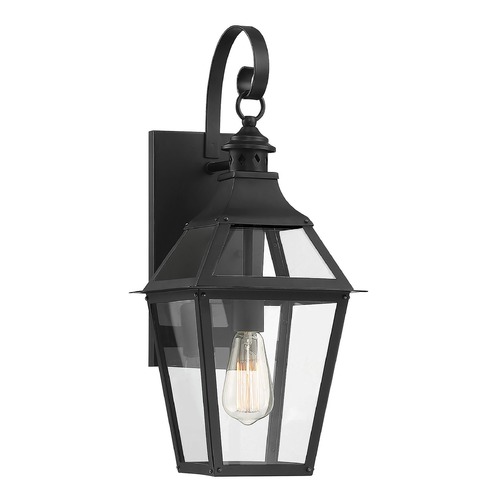 Jackson 22.38-Inch Outdoor Wall Light in Black by Savoy House