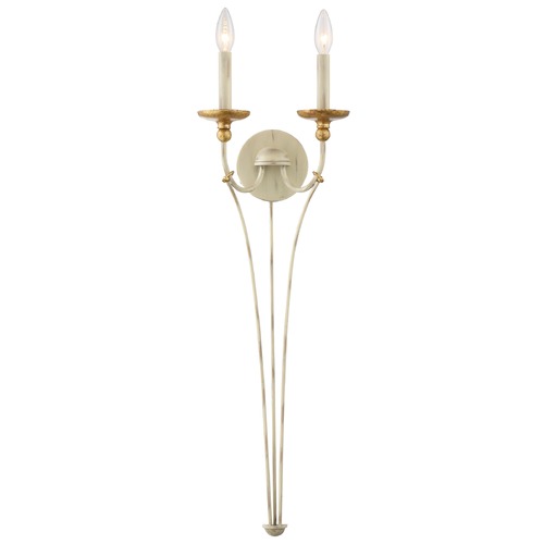Minka Lavery Westchester County Farm House White with Gilded Gold Leaf Sconce by Minka Lavery 1042-701