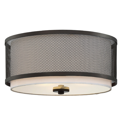 Meridian 14.75-Inch Flush Mount in Oil Rubbed Bronze by Meridian M60018ORB