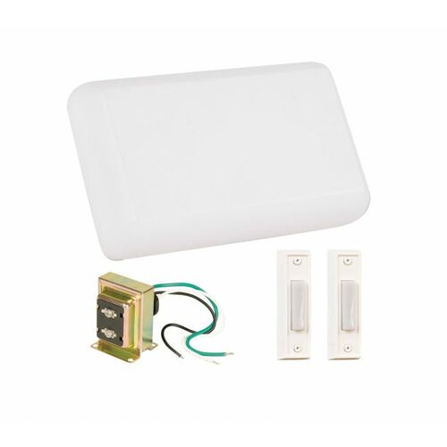 Builder Chime Kit in White with 2 Buttons by Craftmade Lighting
